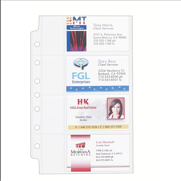 Avery Mini Divider and Business Card Sheet Protectors Mini Binder Planner - Picture 7 of 8